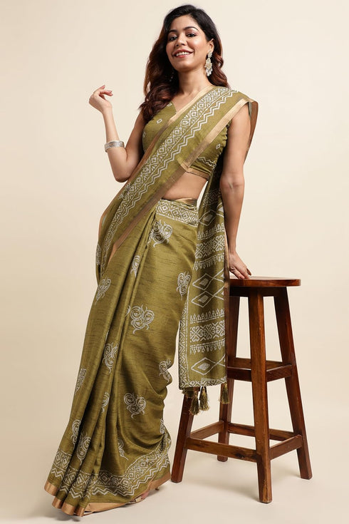 Vasthrlay Fashion Polyester Printed Ethnic Wear