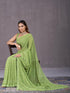 Vasthrlay Orange Chiffon Floral Saree