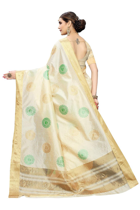 Vasthrlay Kerala Crismistmas Free Size Off White Ethnic Wear