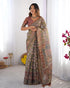 Vasthrlay Handloom Beige Blue Traditional Saree