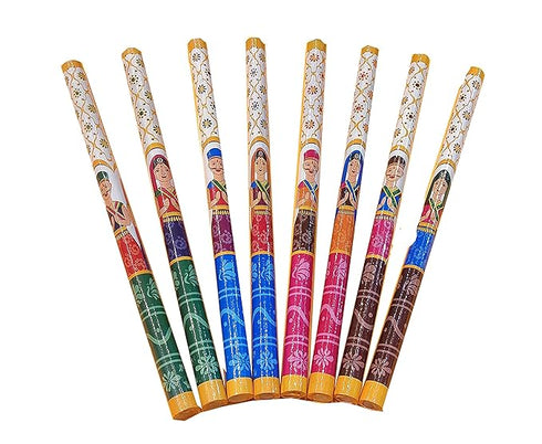 SHOPOBUDDY Dandiya Sticks Raja Rani Print Design