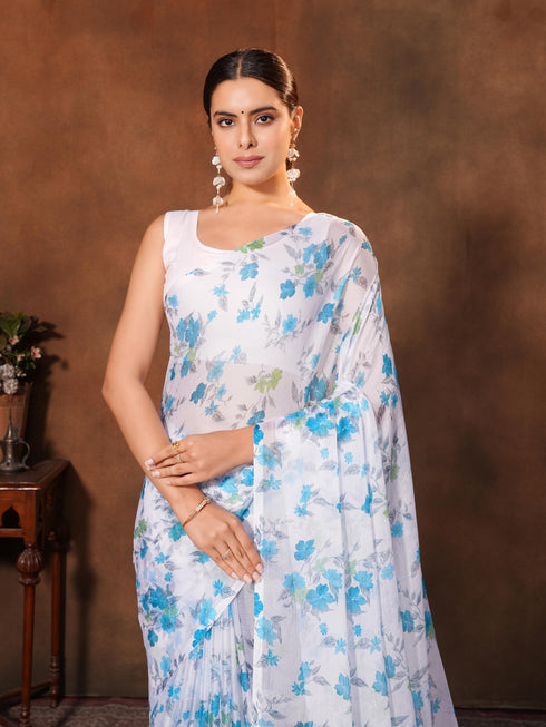 Vasthrlay Chiffon Floral Saree