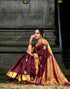 Vasthrlay Banarasi Jacquard Unstitched Beige Saree