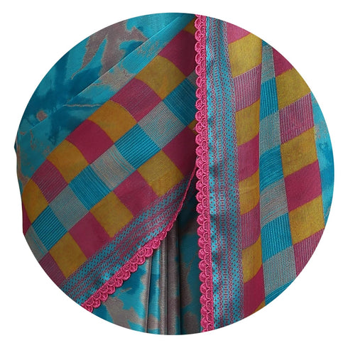 Vasthrlay Fashion Chiffon Geometric Printed Ethnic Wear