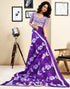 Vasthrlay Womens Printed Unstitched Dark Green Saree