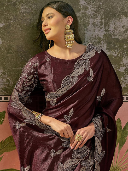 Vasthrlay Weaving Banarasi Teal Saree