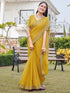Vasthrlay Georgette Scalloped Purple Saree