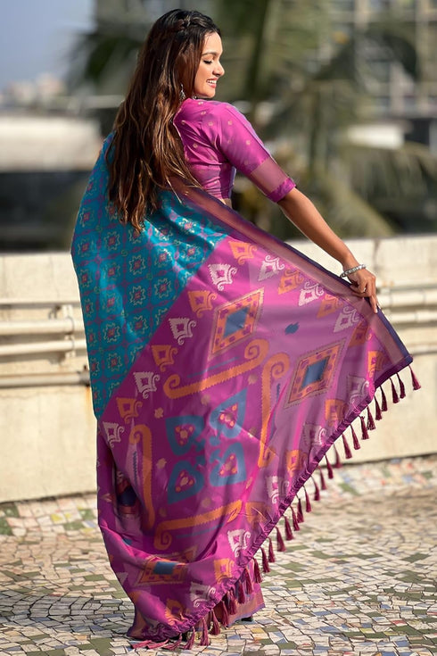 Vasthrlay Kanjivaram Patola Unstitched Ethnic Wear