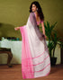 Vasthrlay Womens Cotton Printed Pink Saree