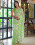 Vasthrlay Georgette Printed Unstitched Orange Saree
