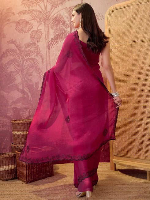 Vasthrlay Scalloped Unstitched Designer Mt Ethnic Wear