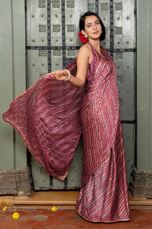 Vasthrlay Fashion Georgette Leheriya Dark Ethnic Wear