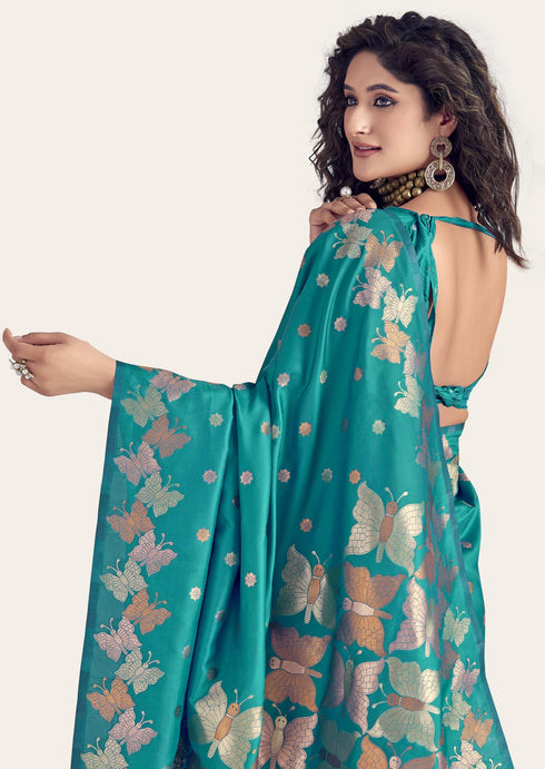 Vasthrlay Banarasi Unstitched Saree