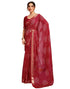 Vasthrlay Chiffon Bandhani Unstitched Dark Green Saree