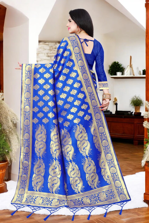 Vasthrlay Banarasi Traditional Unstitched Saree