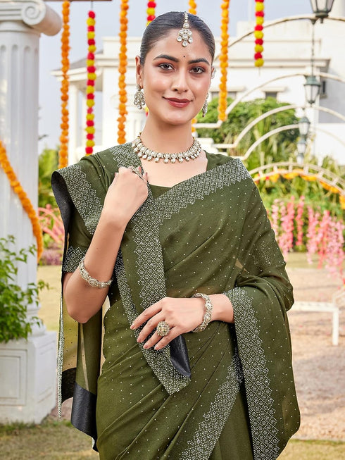 Vasthrlay Georgette Dark Saree