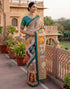 Vasthrlay Banglori Printed Unstitched Peach Saree