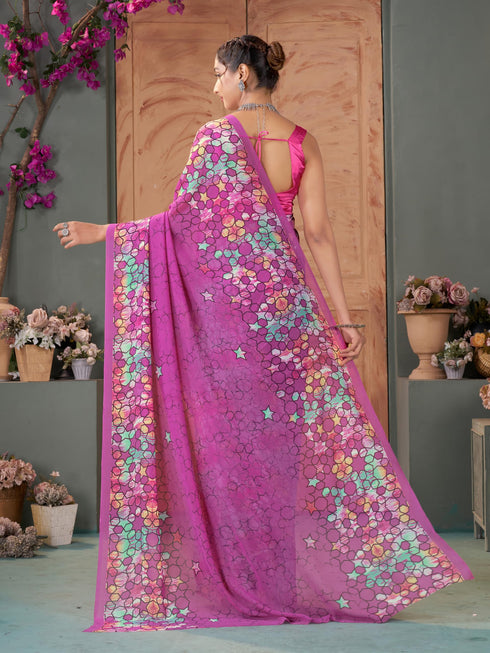 Vasthrlay Georgette Printed Saree