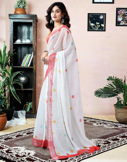 Vasthrlay Womens Printed Unstitched Dark Green Saree