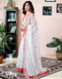 Vasthrlay Womens Printed Unstitched Dark Green Saree