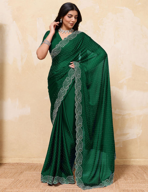 Vasthrlay Maroon Unstitched Saree