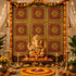SATYAM KRAFT Ganpati Bappa Backdrop | janmashtami Decor | Wall Panels (9 pcs set)