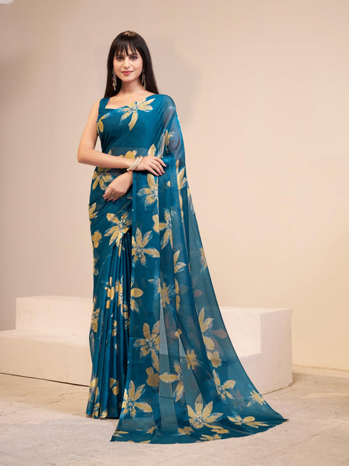 Vasthrlay Chiffon Floral Saree
