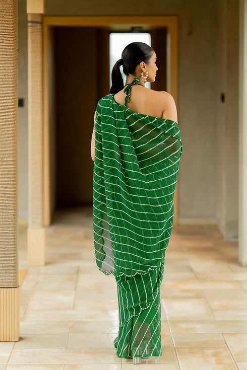 Vasthrlay Fashion Georgette Leheriya Printed Ethnic Wear