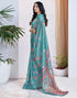 Vasthrlay Georgette Printed Unstitched Multicolor Saree