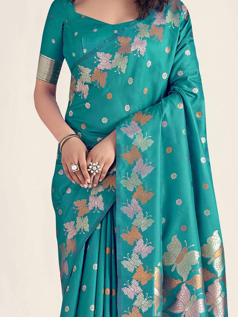 Vasthrlay Banarasi Unstitched Saree