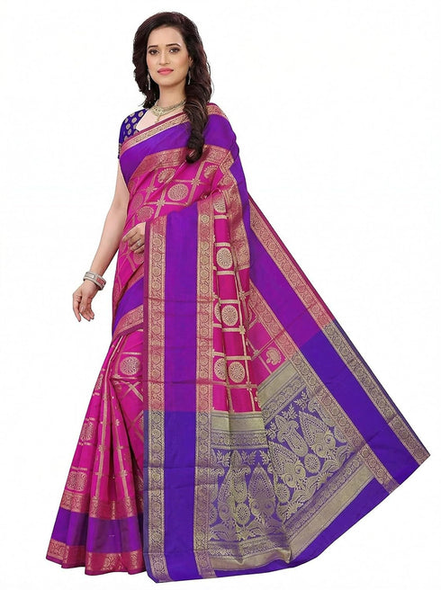 Vasthrlay Banarasi Green Ethnic Wear