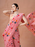 Vasthrlay White Floral Unstitched Saree