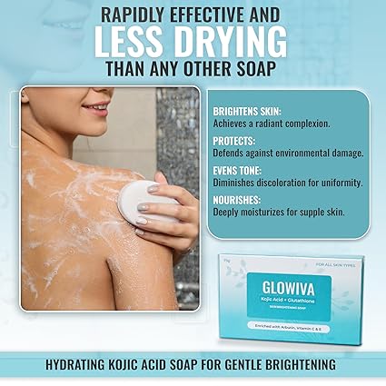 Glowiva Kojic Acid + Glutathione Soap For Skin Brightening