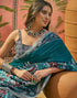 Vasthrlay Womens Printed Unstitched Maroon Saree