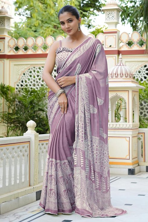 Vasthrlay Fashion Chiffon Printed Ethnic Wear