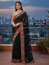 Vasthrlay Georgette Embroidery Unstitched Black Ethnic Wear