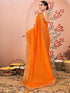 Vasthrlay Embroidery Bandhani Unstitched Rama Green Saree