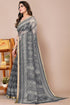 Vasthrlay Fashion Polyester Printed Black Ethnic Wear