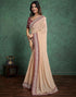 Vasthrlay Georgette Bandhani Unstitched Dark Green Saree