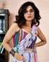 Vasthrlay Printed Chanderi Unstitched Teal Saree