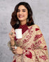 Vasthrlay Womens Printed Unstitched Green Saree