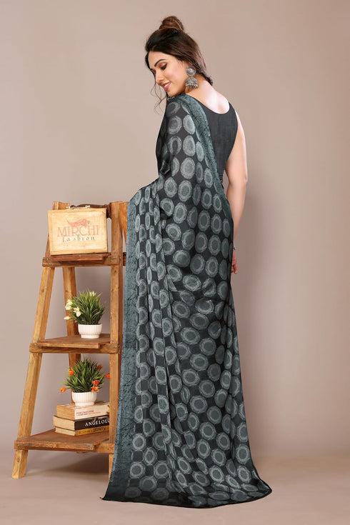 Vasthrlay Fashion Chiffon Printed Dusty Ethnic Wear