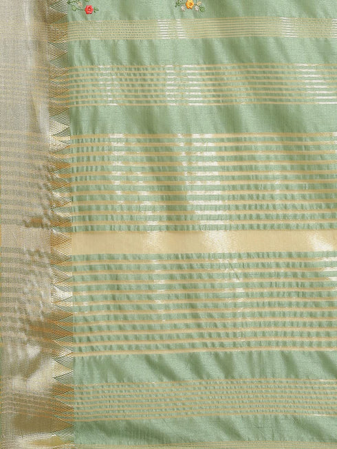 Vasthrlay Kasavu White Saree