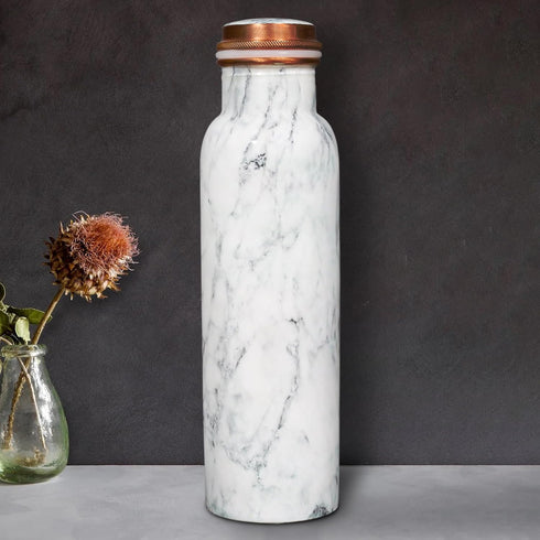1 Litre Copper Bottle White