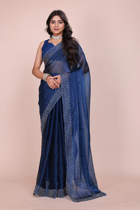 Vasthrlay Chiffon Embellished Ethnic Wear