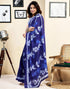 Vasthrlay Womens Printed Unstitched Dark Green Saree