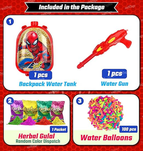 Spider Man Holi Pichkari Water Gun for Kids
