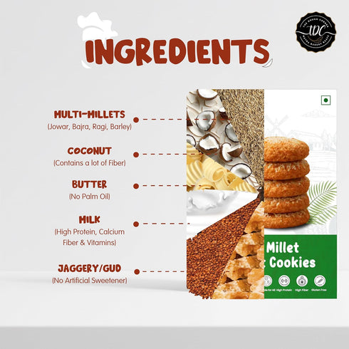 The Dough Corner Healthy Multi Millet Coconut Cookies