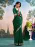 Vasthrlay Chiffon Jacquard Unstitched Black Saree