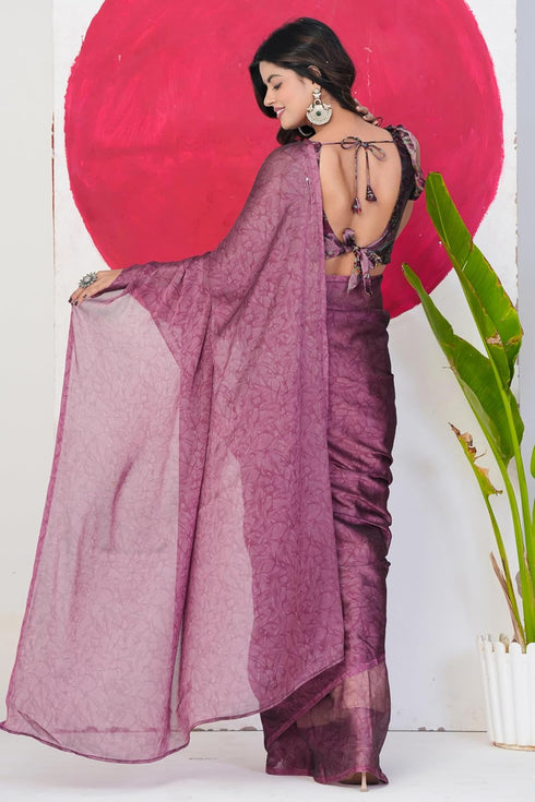 Vasthrlay Fashion Georgette Abstract Dusty Ethnic Wear